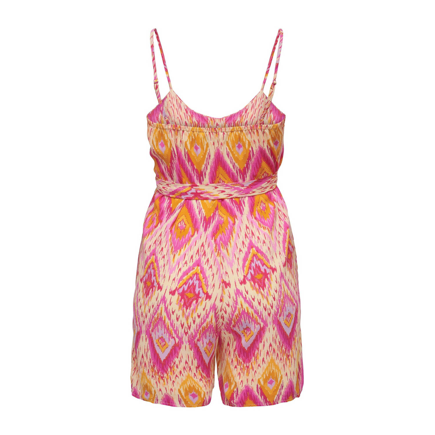 ONLY KIDS GIRL jumpsuit KOGSCARLETT met all over print roze geel