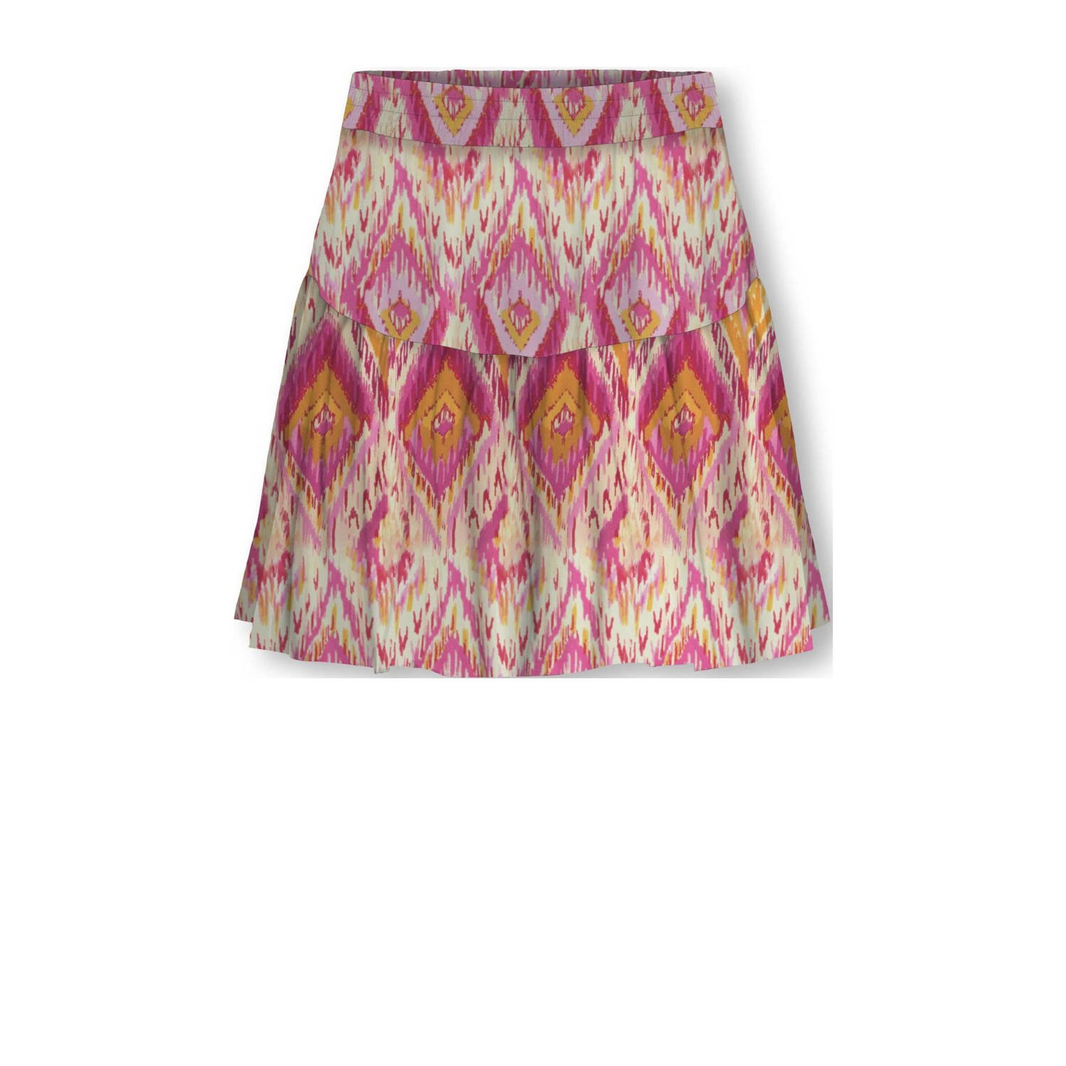 Only KIDS GIRL skort KOGTHYRA met all over print roze geel Rok Meisjes Viscose 134