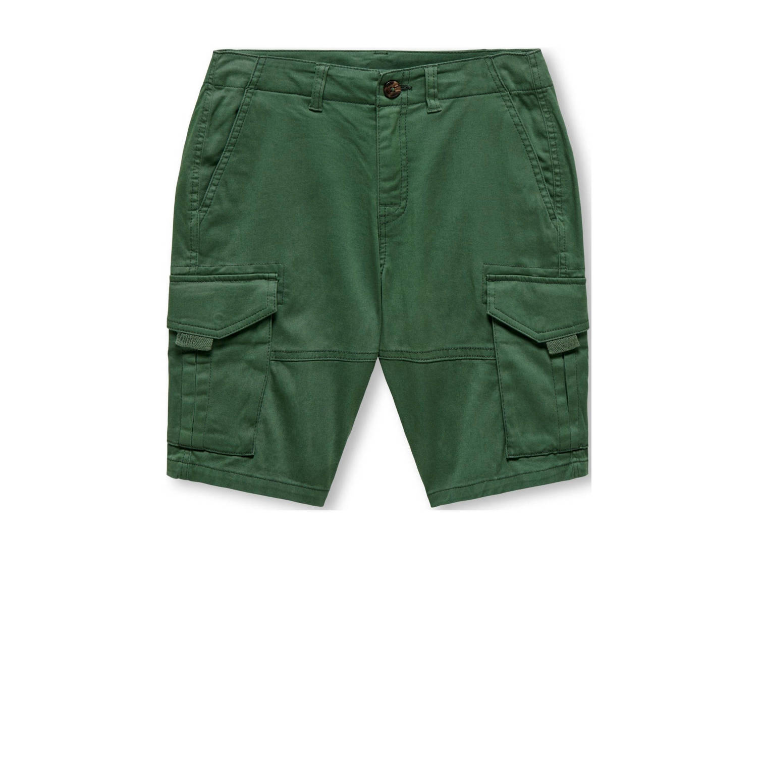 Only KIDS BOY cargo short KOBMAXWELL donkergroen Korte broek Jongens Stretchkatoen 134