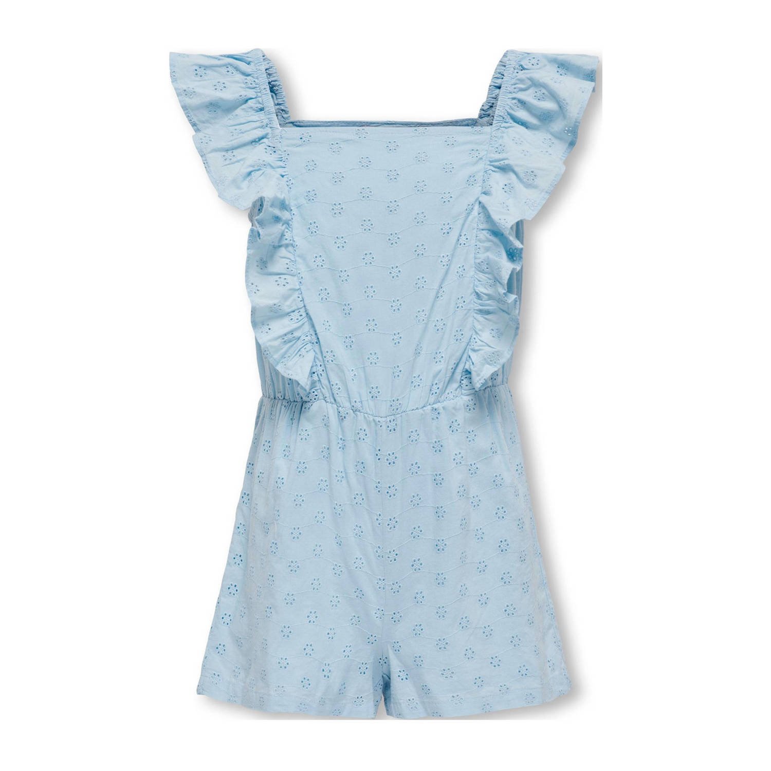 Only KIDS GIRL playsuit KOGELLY met all over print lichtblauw Meisjes Katoen Vierkante hals 116