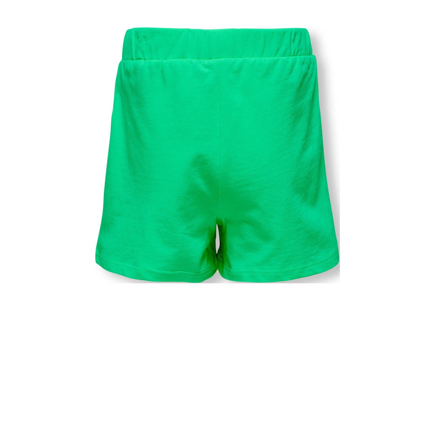 ONLY KIDS GIRL regular fit sweatshort KOGAMANDA met tekst frisgroen