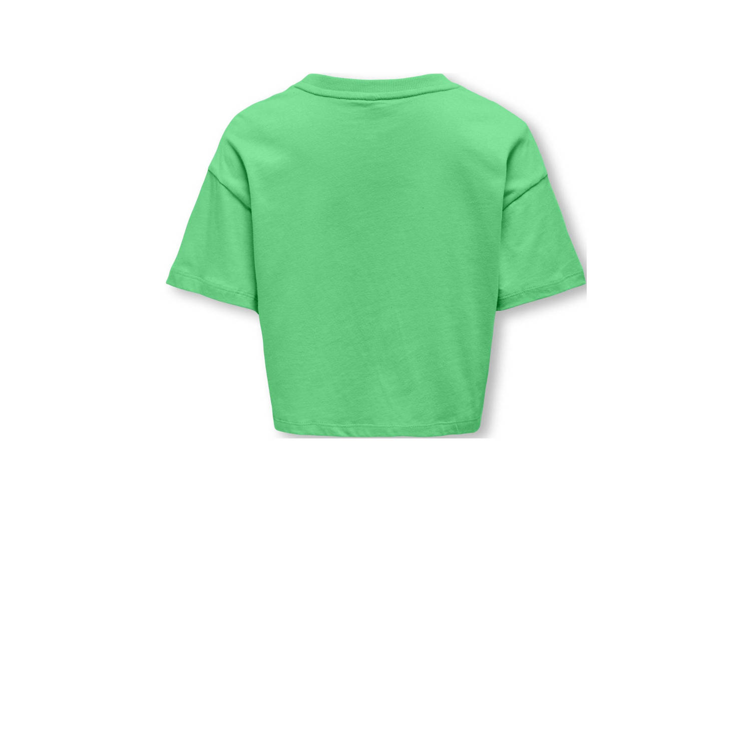 ONLY KIDS GIRL T-shirt KOGVILLA met tekst felgroen