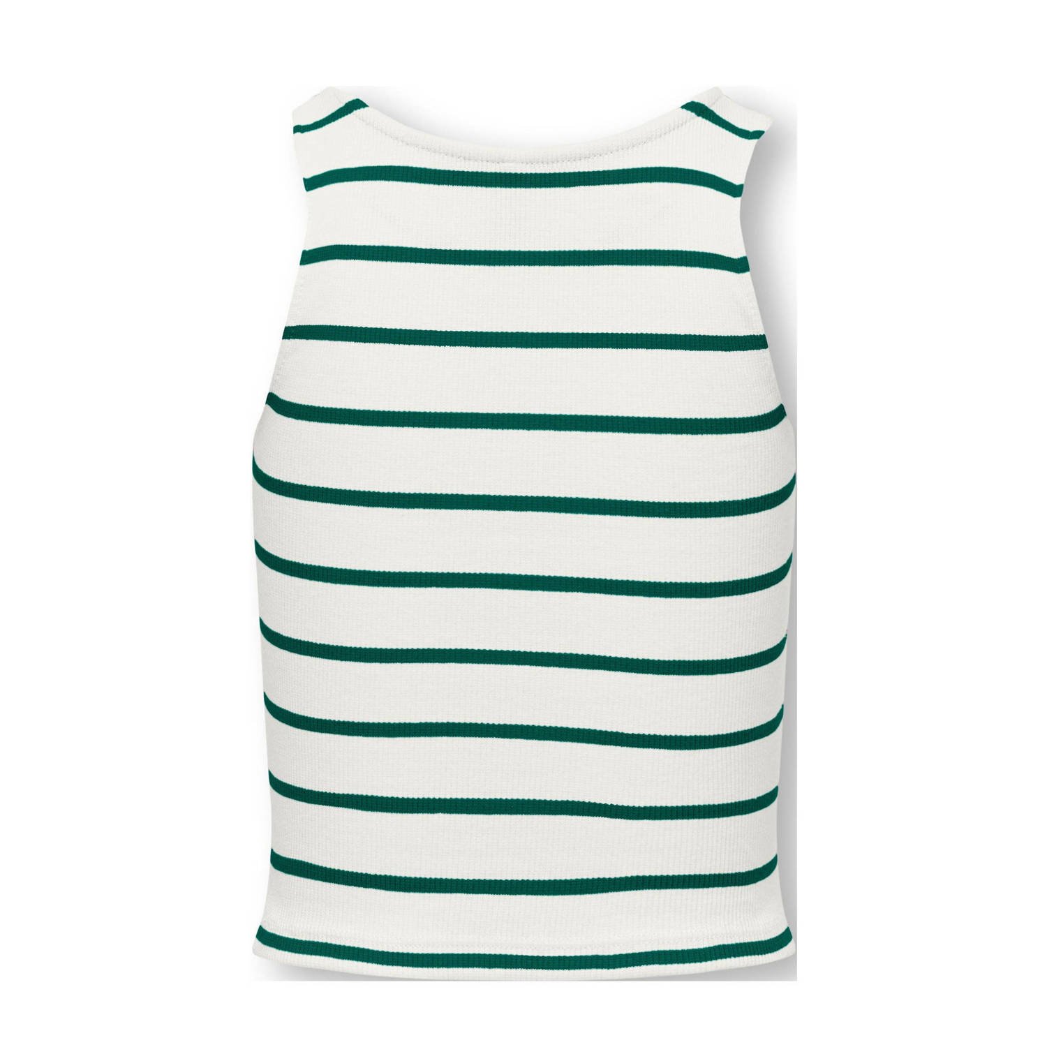 ONLY KIDS GIRL gestreepte top KOGNESSA wit groen