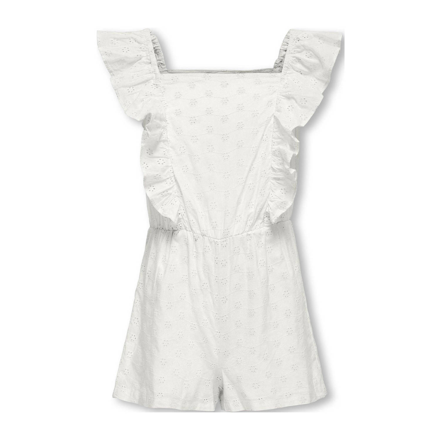 Only KIDS GIRL playsuit KOGELLY met all over print wit Meisjes Katoen Vierkante hals 116