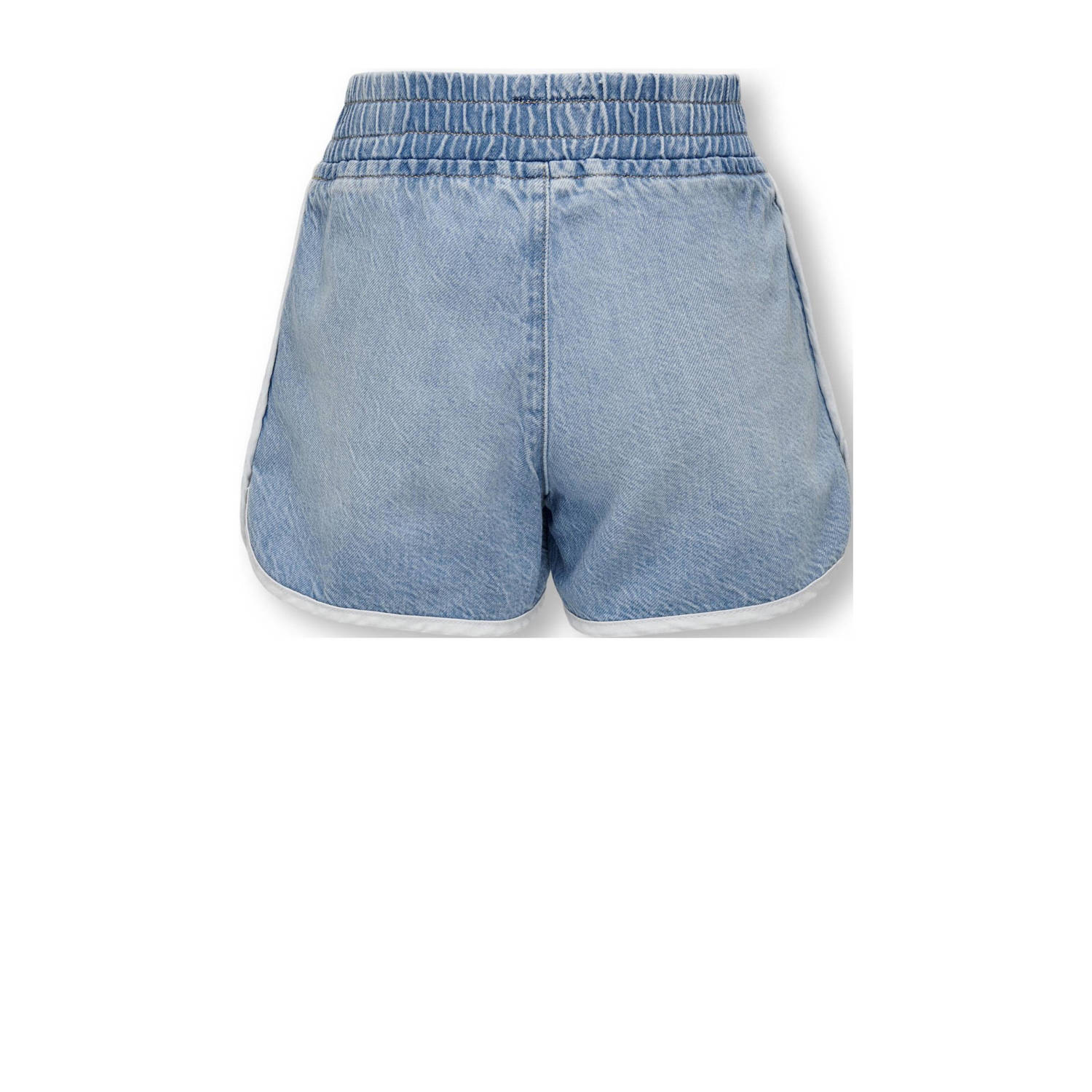 ONLY KIDS GIRL denim short KOGPIERCE met zijstreep light blue denim