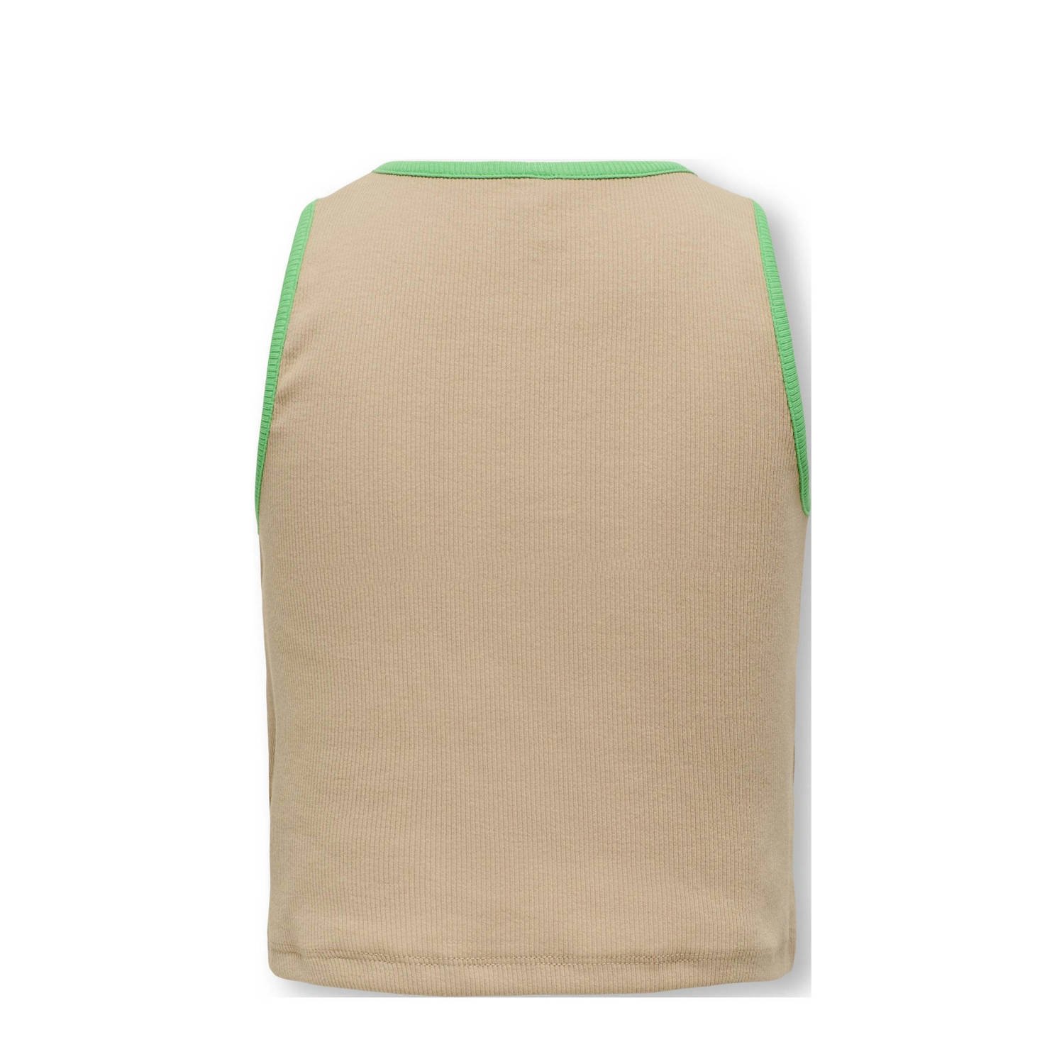 ONLY KIDS GIRL top KOGGRY felgroen zand ecru