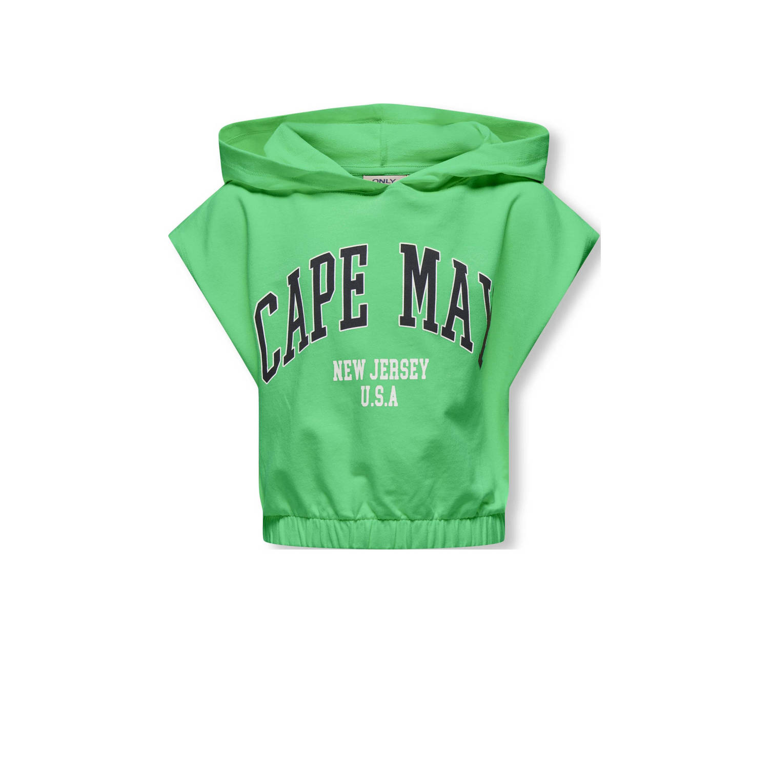 Only KIDS GIRL sweat top KOGAMANDA groen Sweater Tekst 110 116