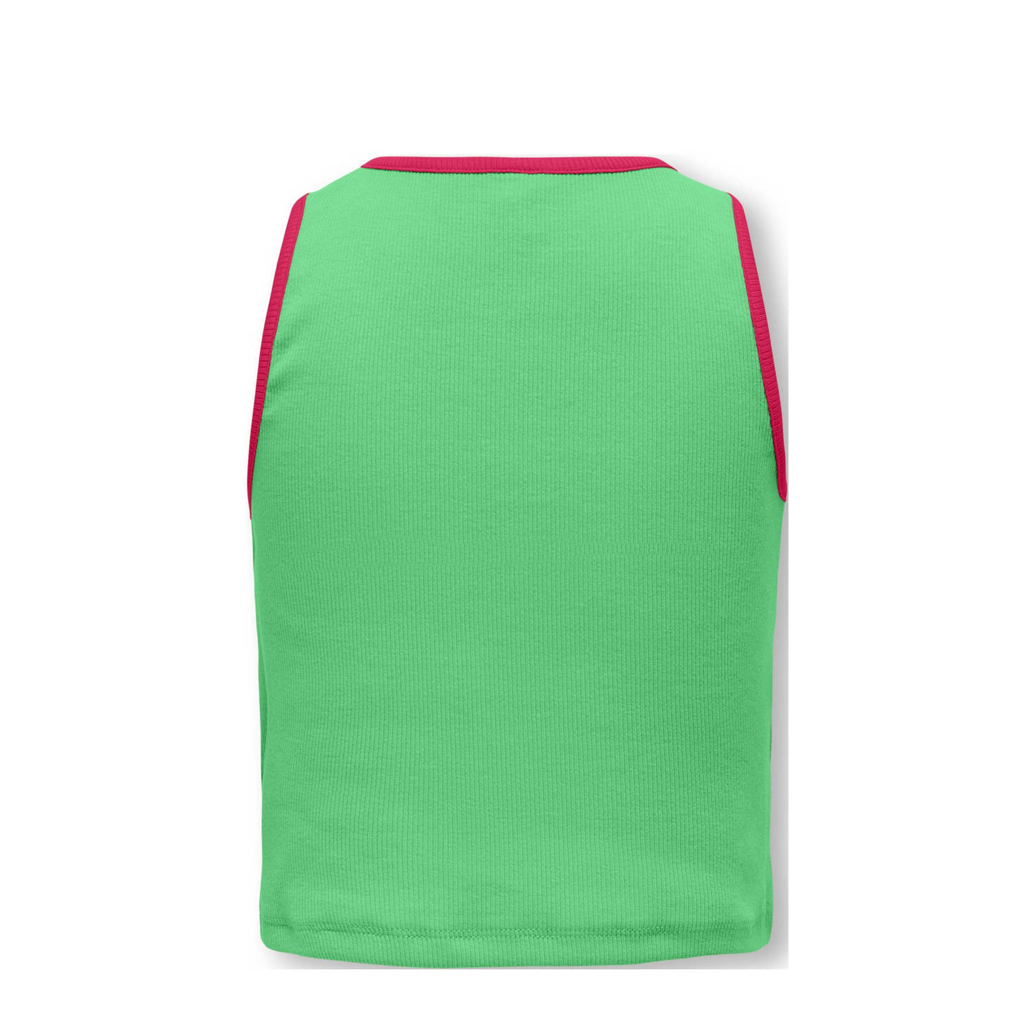 ONLY KIDS GIRL top KOGGRY fuchsia groen wit
