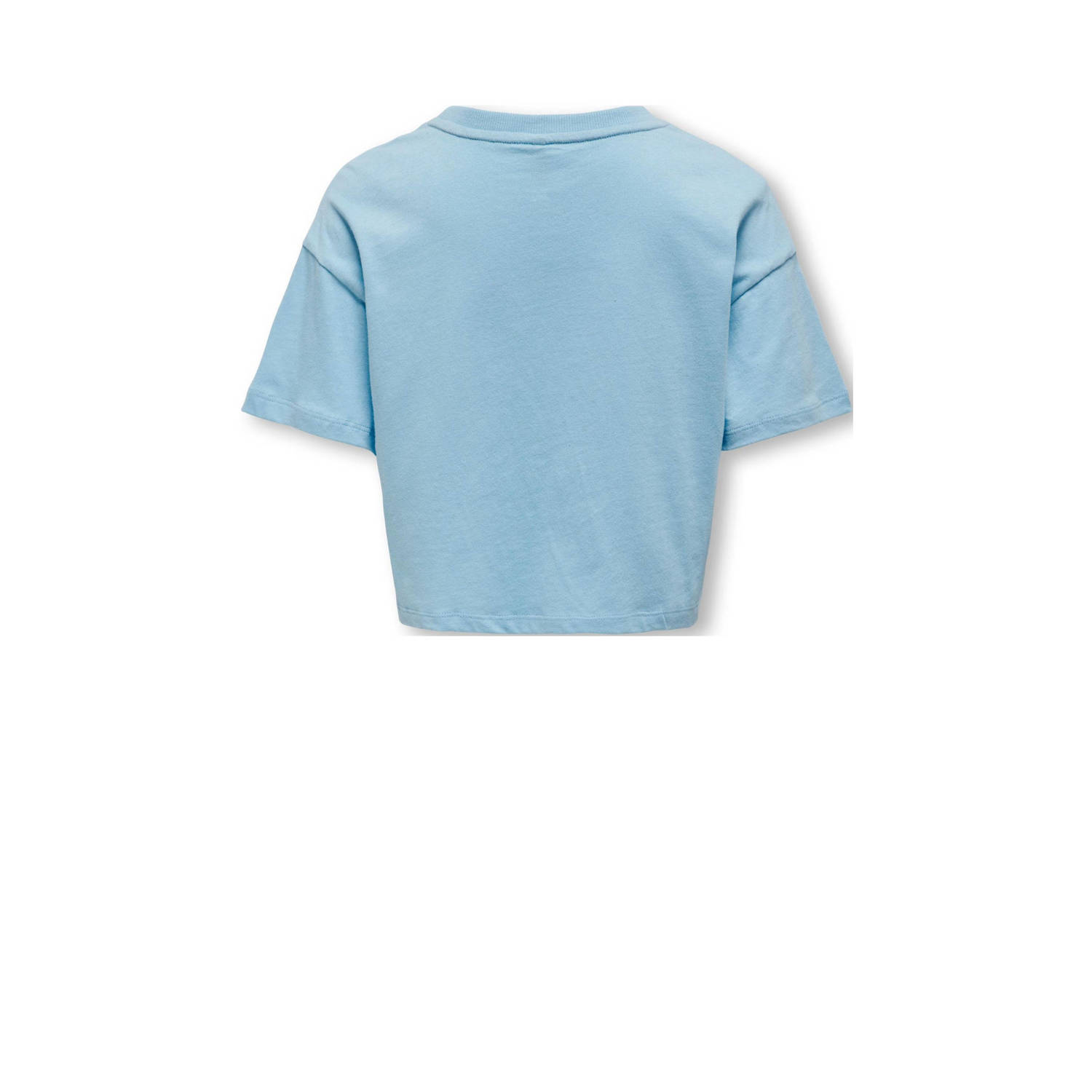 ONLY KIDS GIRL T-shirt KOGVILLA met tekst lichtblauw