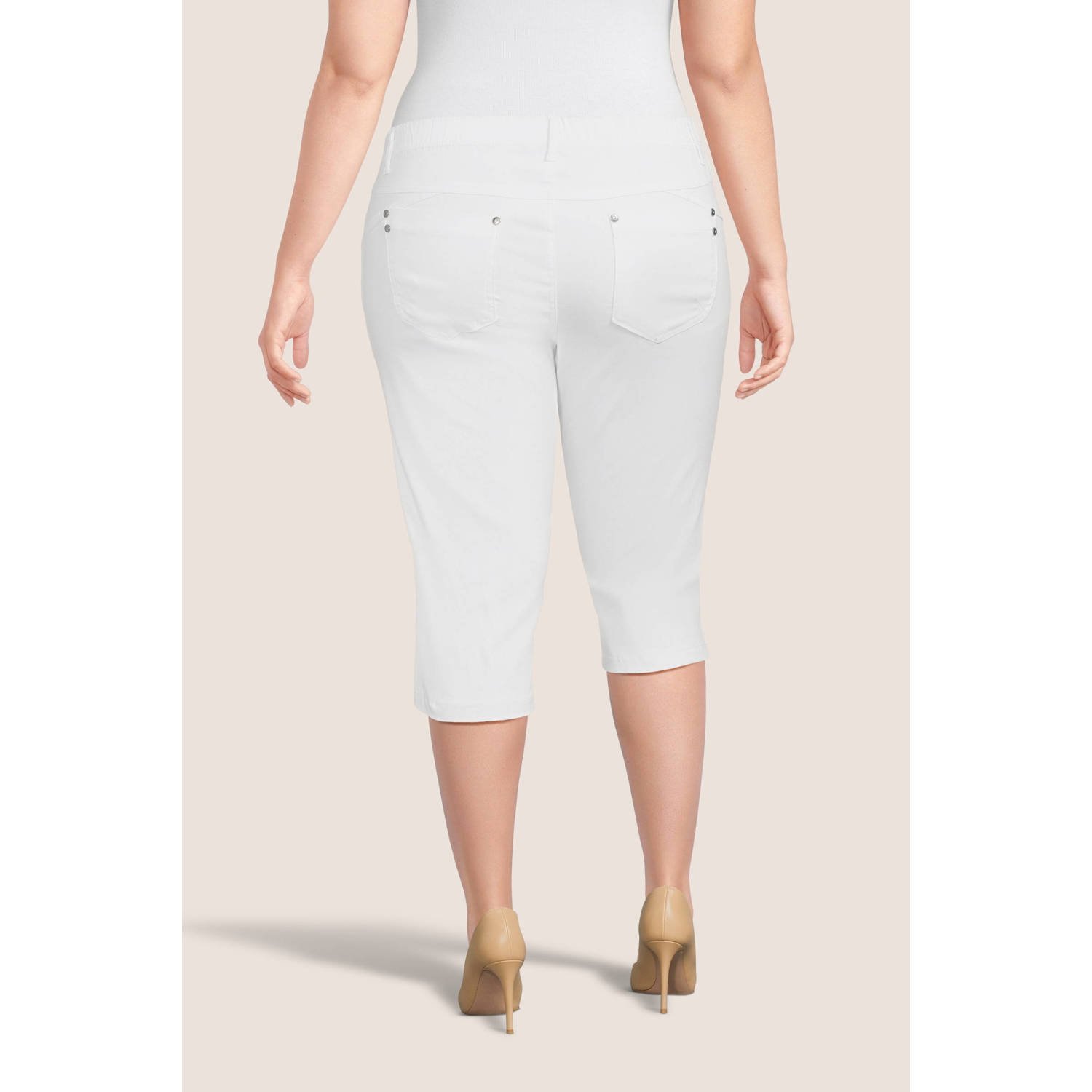 Zhenzi regular fit broek TWIST 189 wit