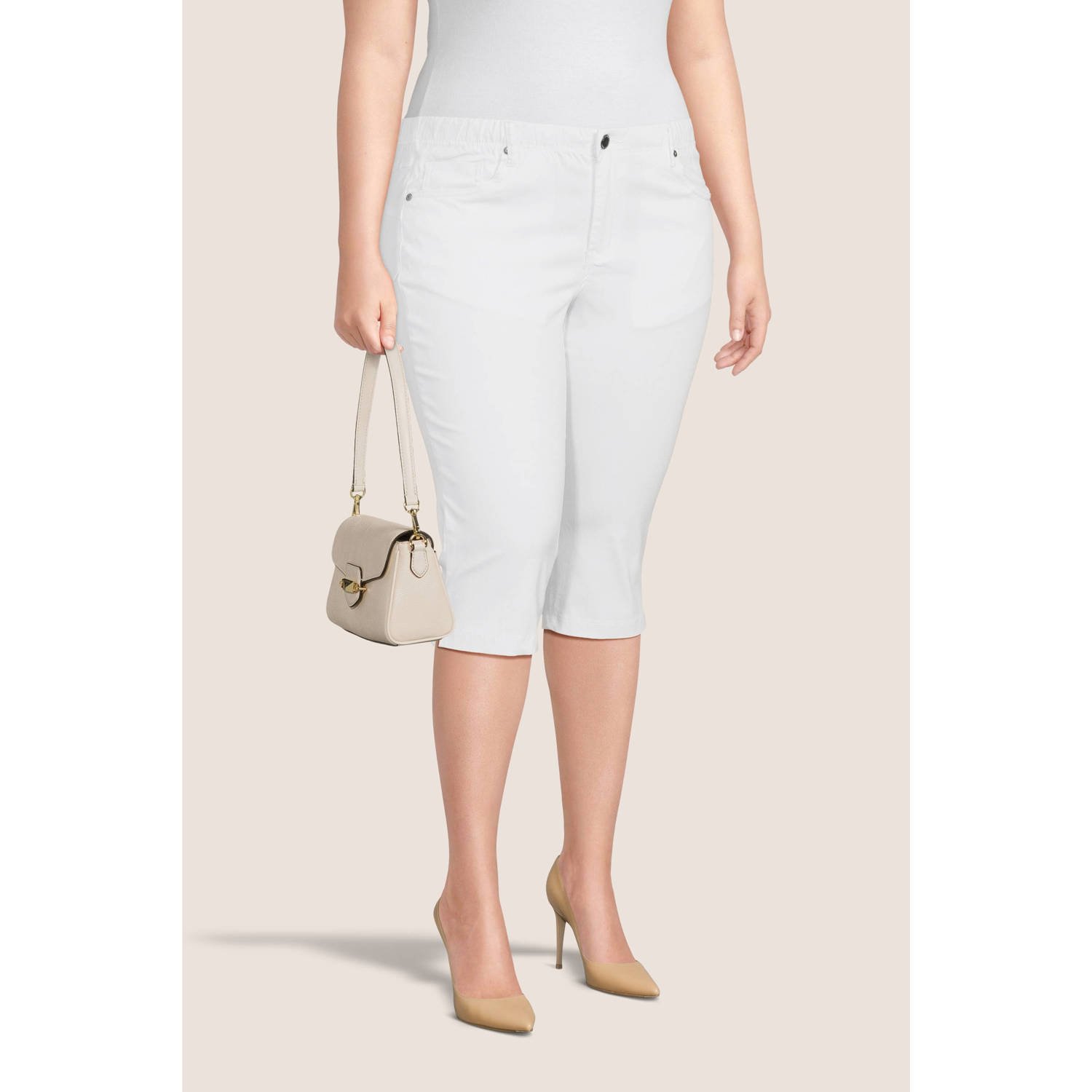 Zhenzi regular fit broek TWIST 189 wit