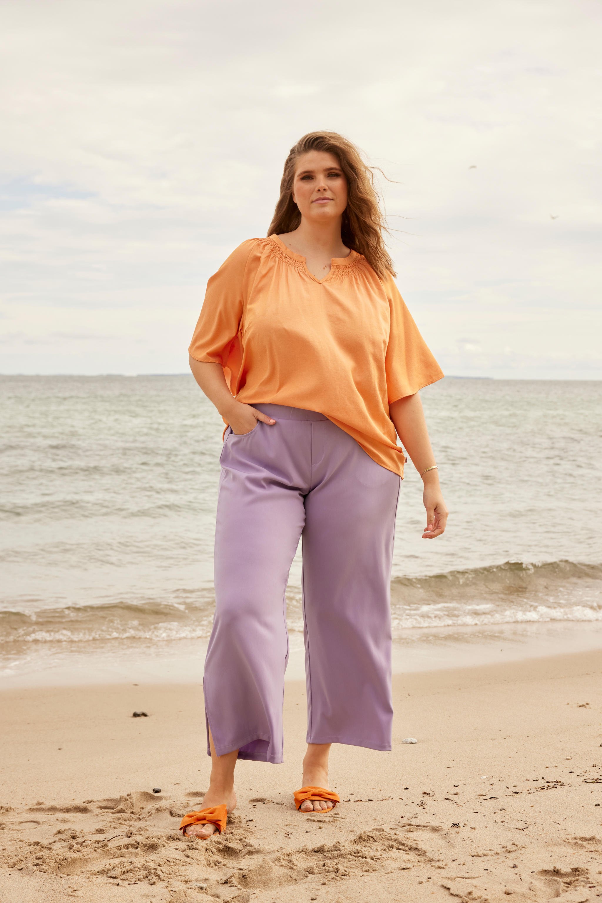 Oranje blouse van het merk Zhenzi