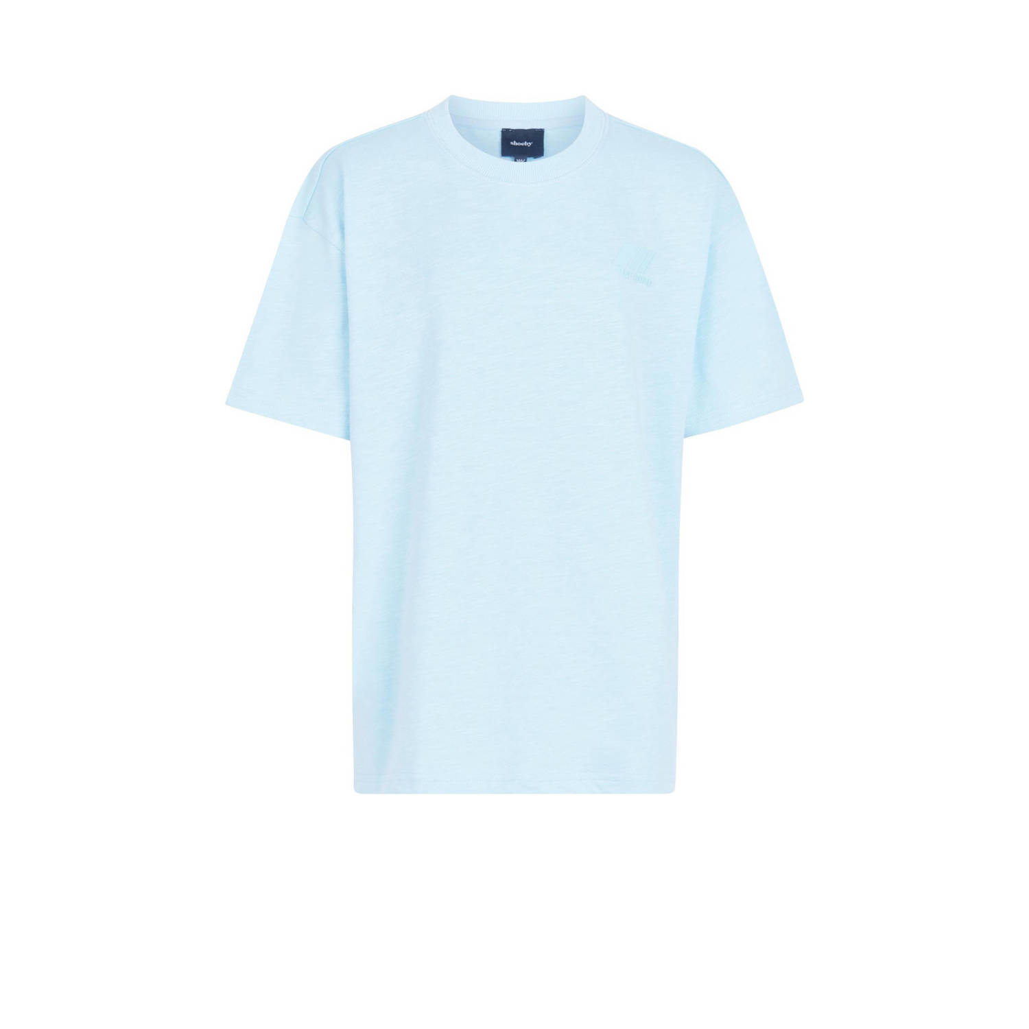Shoeby T-shirt lichtblauw Jongens Katoen Ronde hals Effen 134 140