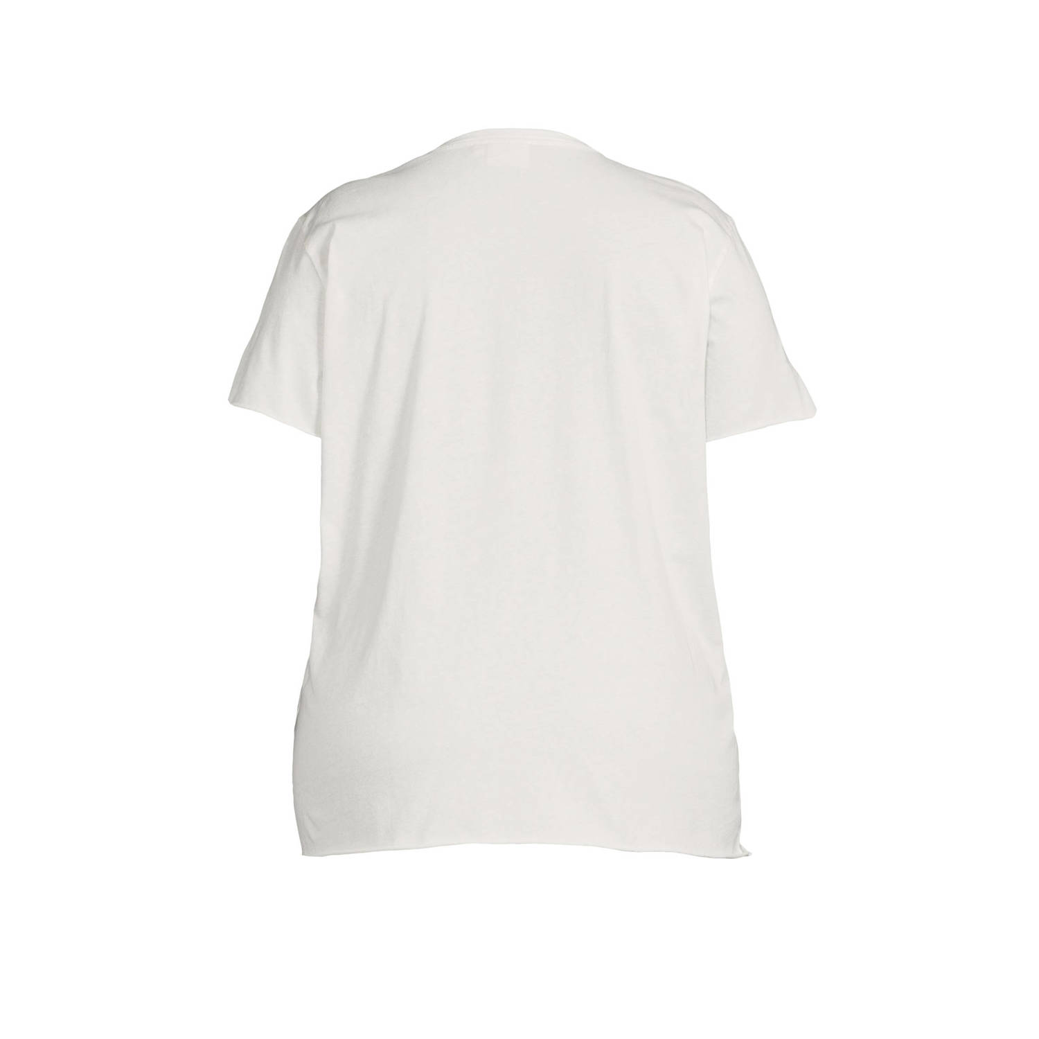 ONLY CARMAKOMA T-shirt met printopdruk wit