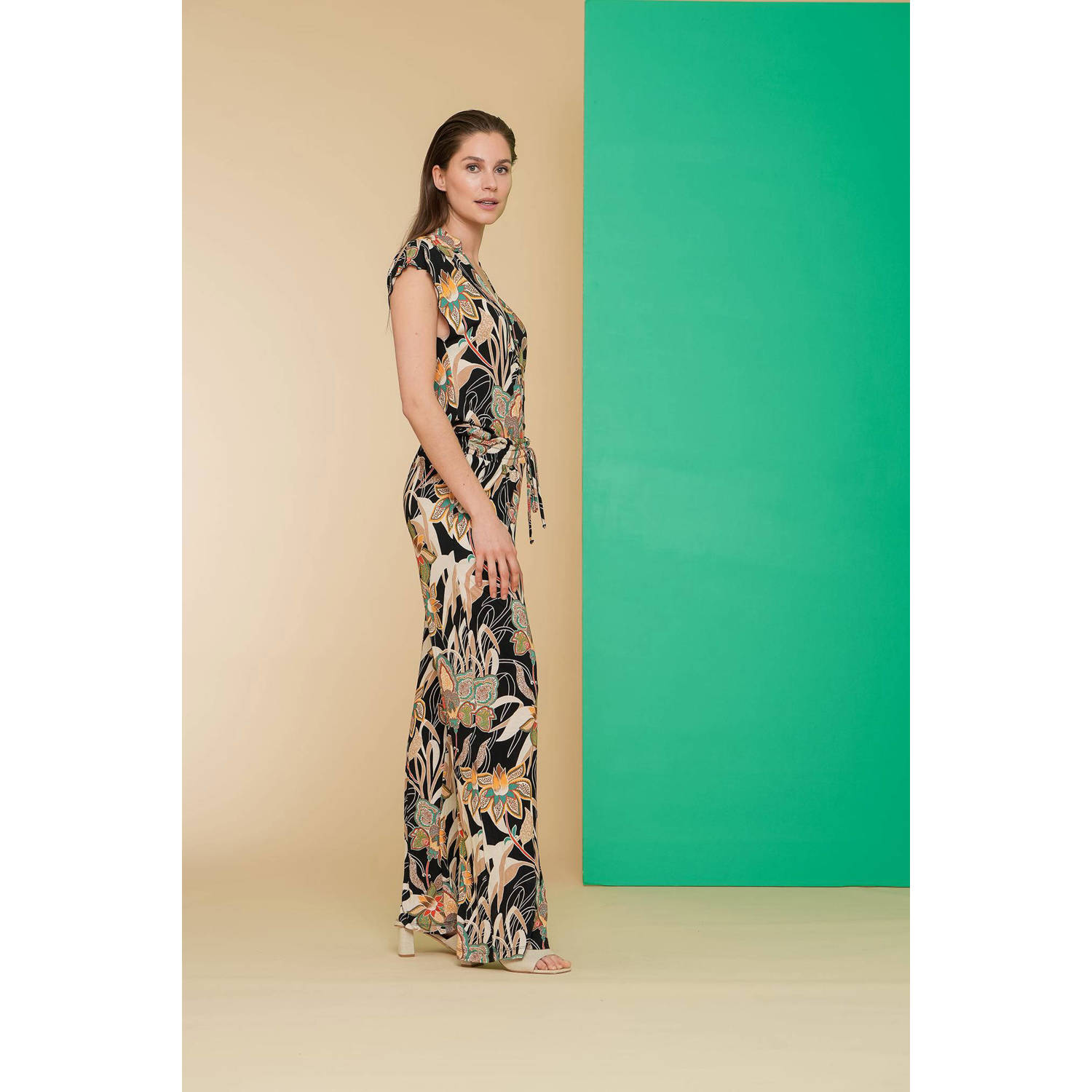 Geisha jumpsuit met all over print
