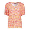 Oranje/fuchsia/ecru