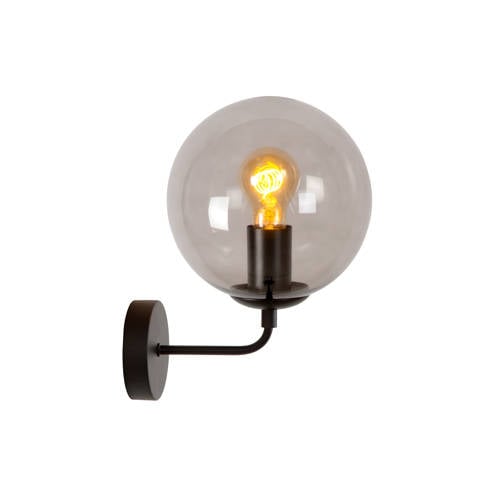 NOUS Living wandlamp Feline (Ø24 cm) - zwart, smoke glas