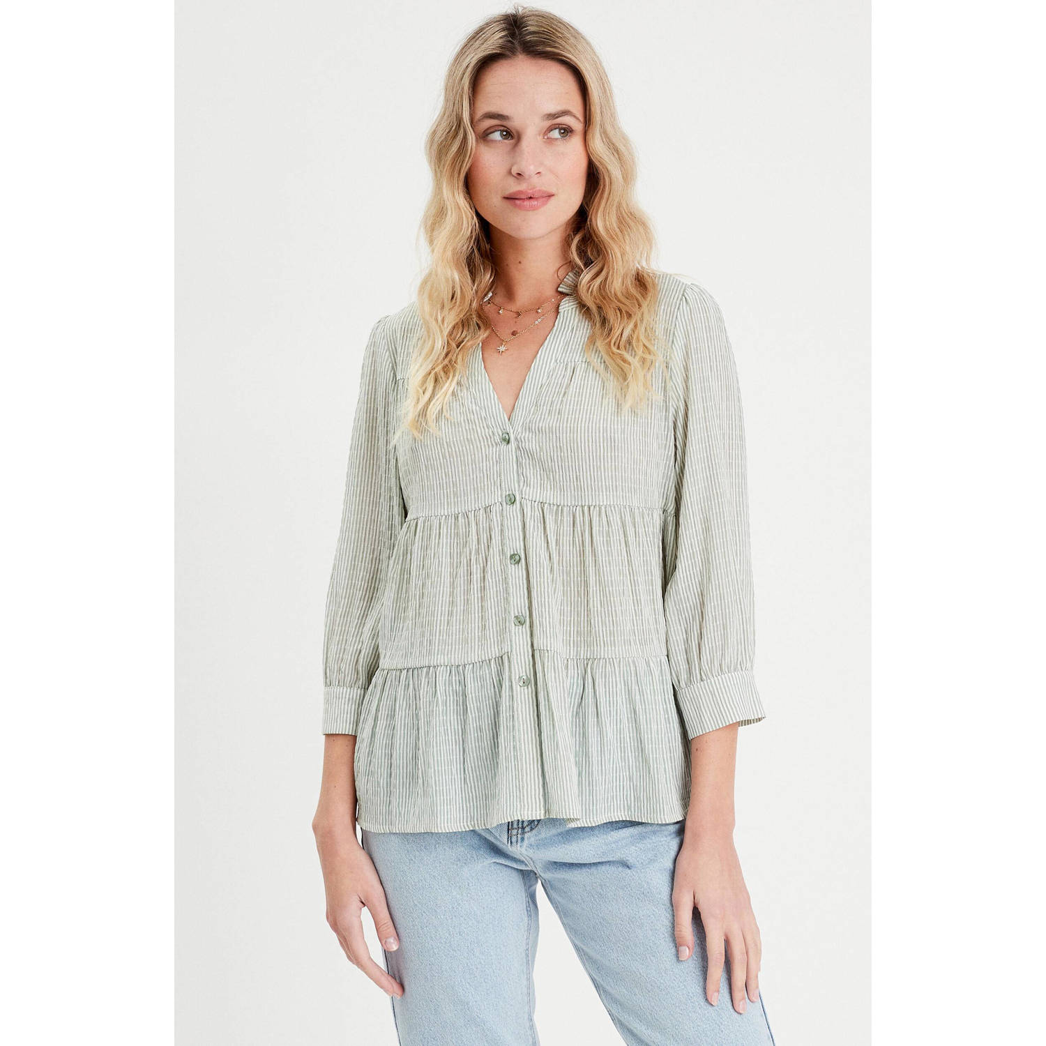 Cache blouse grijsgroen
