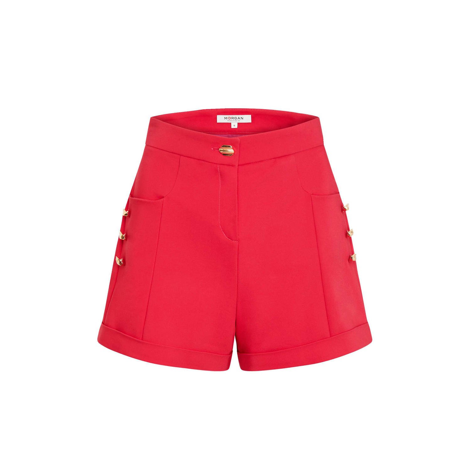 Morgan high waist regular fit short rood