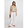 Morgan semi-transparante top beige