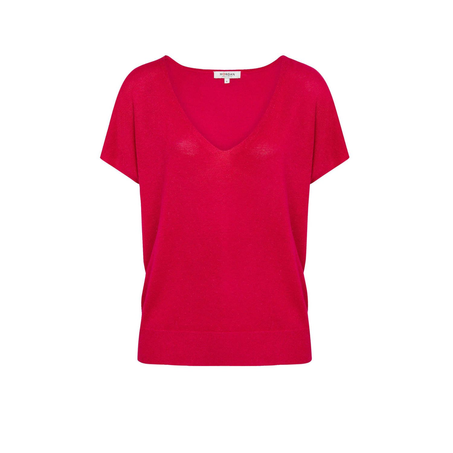 Morgan gebreide top fuchsia