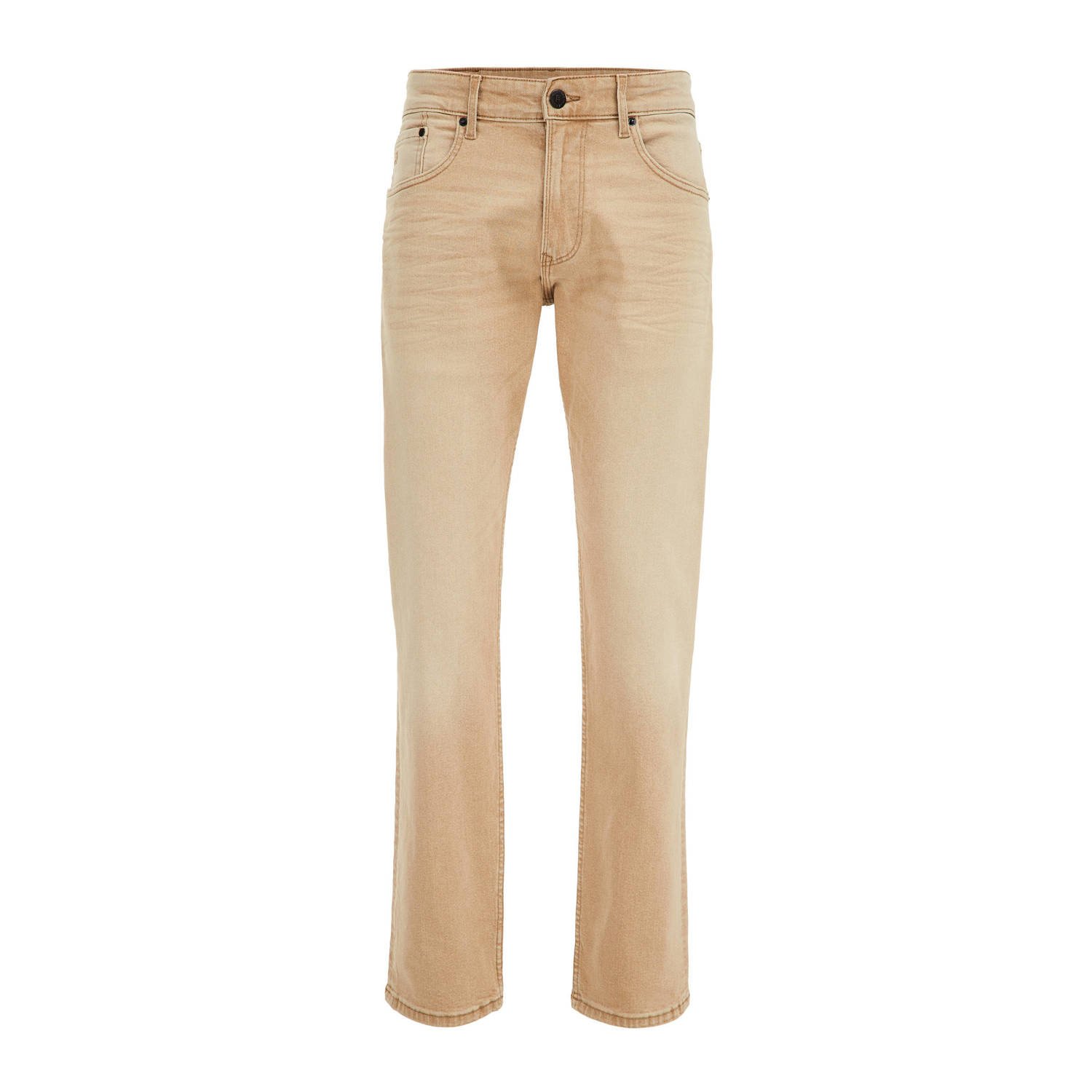 WE Fashion straight fit jeans sand