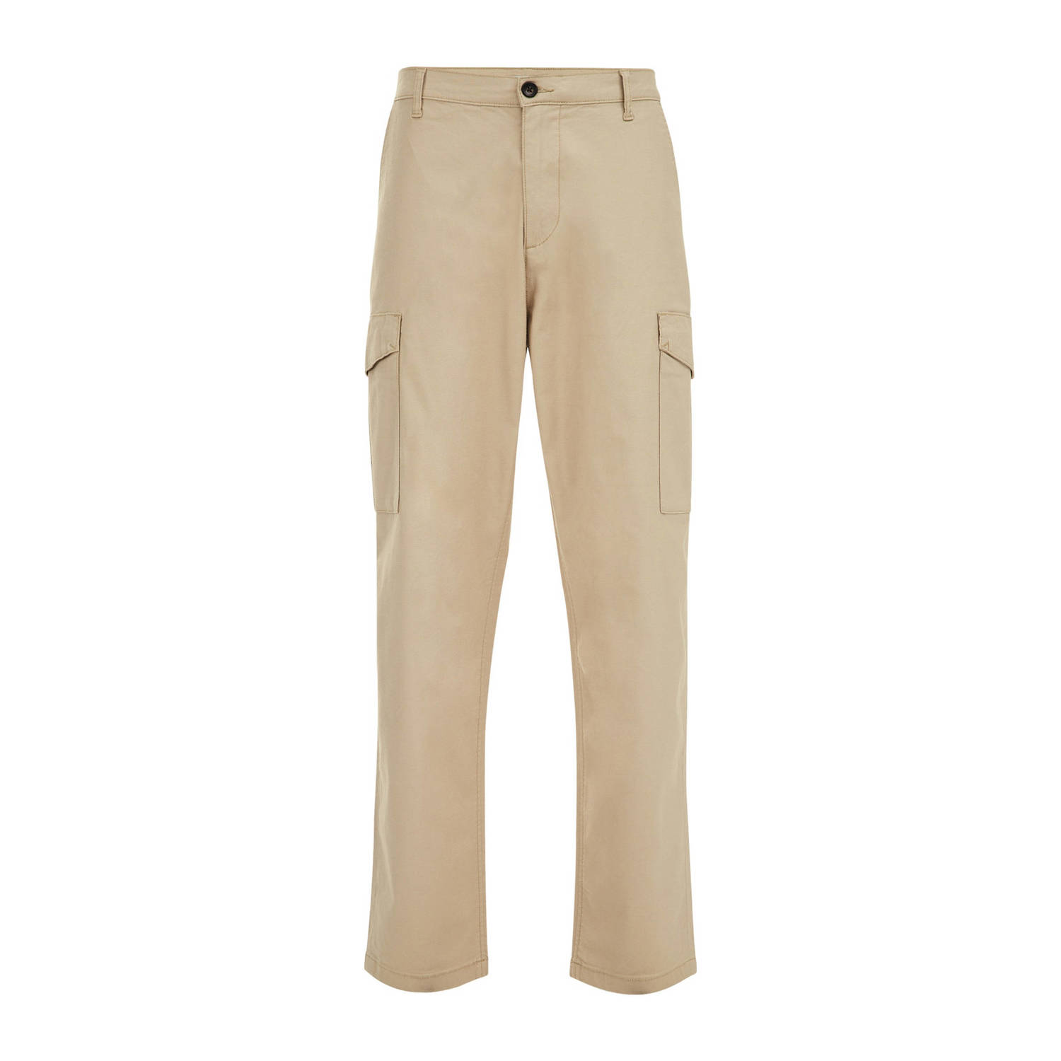 WE Fashion tapered fit cargo broek sesame