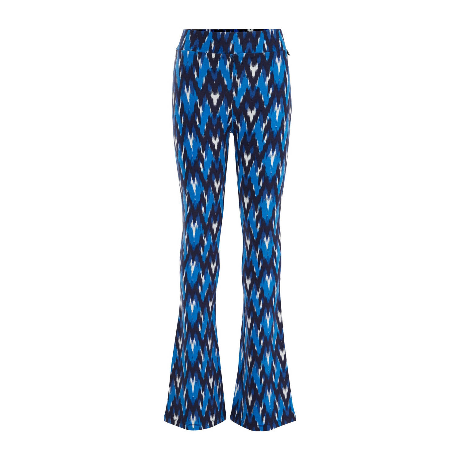 WE Fashion broek met all over print blauw Meisjes Viscose All over print 104