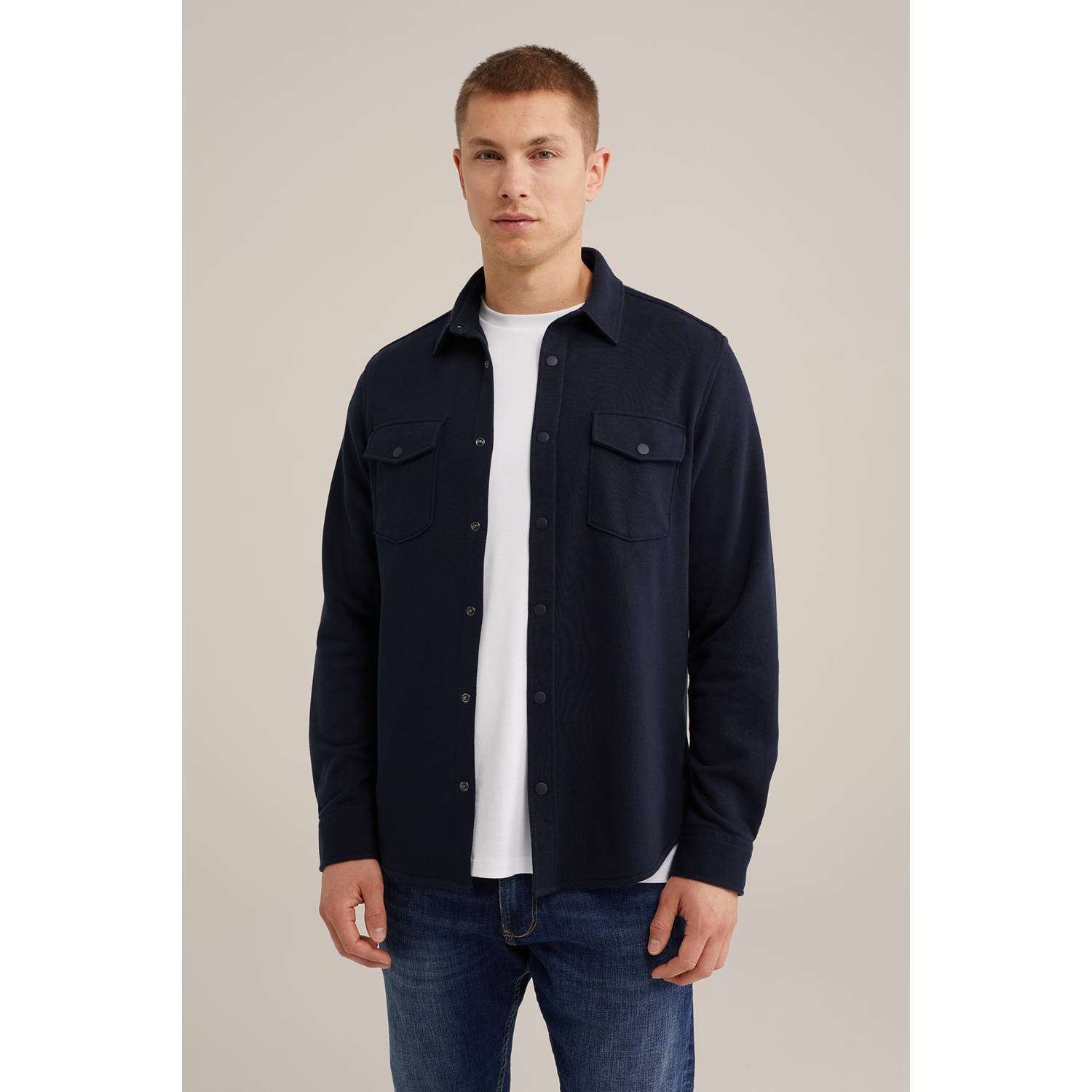 WE Fashion WE Fundamentals regular fit overshirt heavy blue