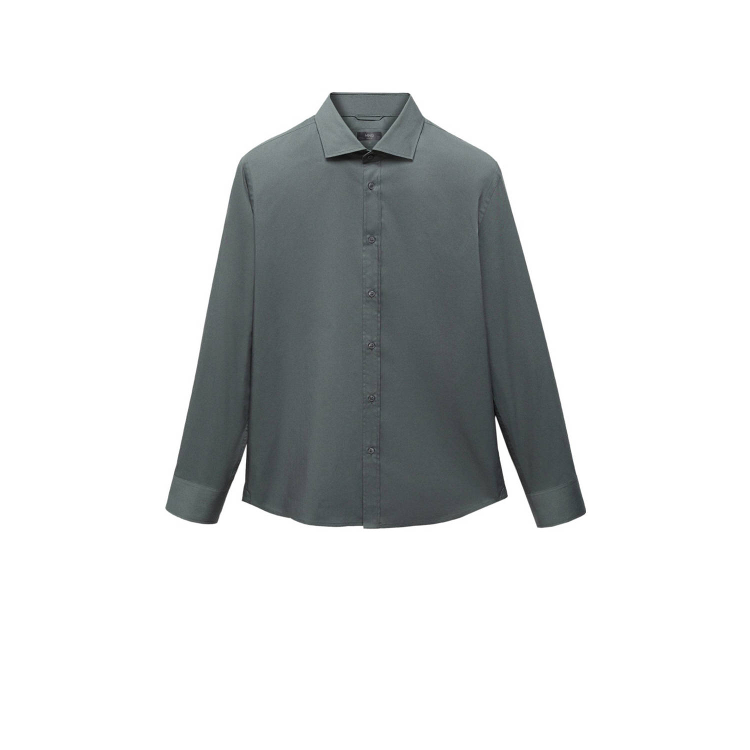 Mango Man slim fit overhemd groen