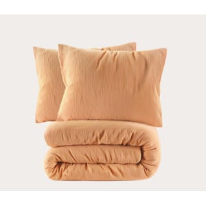 mousseline dekbedovertrek 2 persoons oranje (200x220 cm)