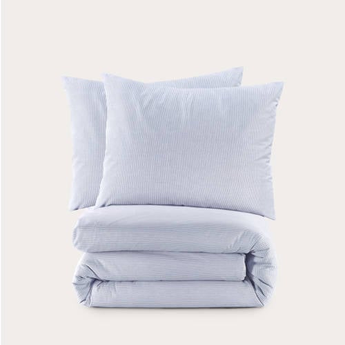 NOUS Living katoenen dekbedovertrek lits-jumeaux (240x220 cm) - Blauw