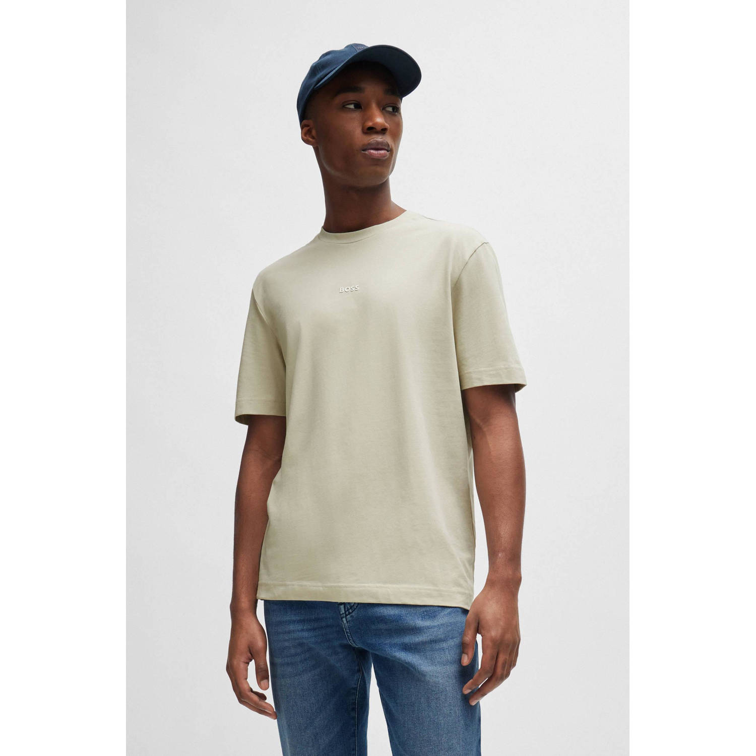 BOSS T-shirt TChup met logo beige