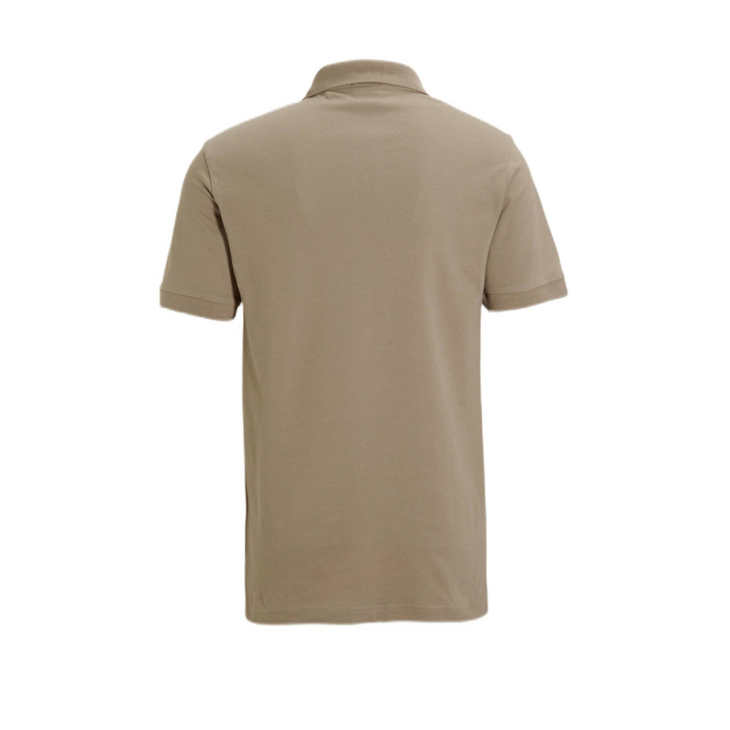 BOSS slim fit polo Passenger met logo open brown