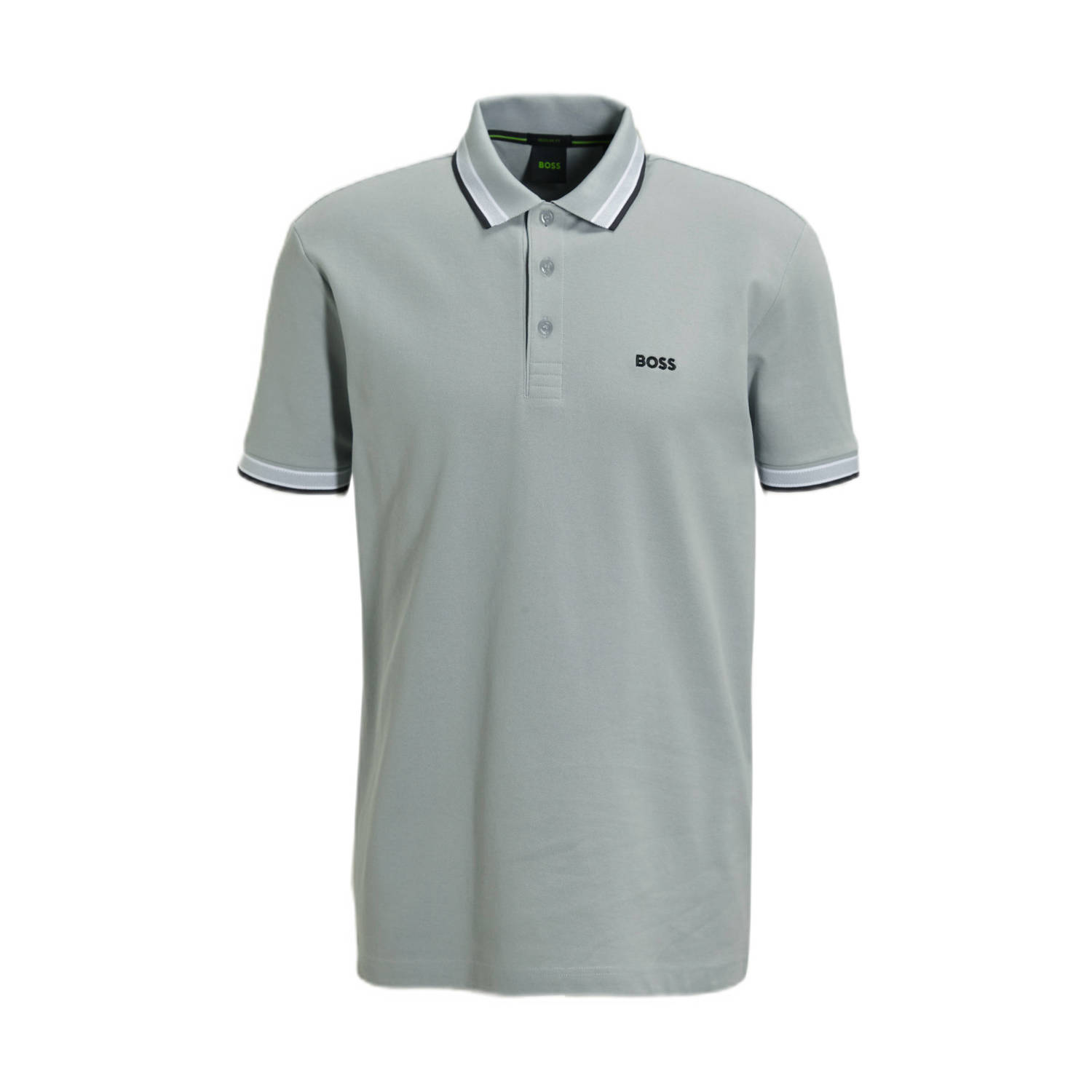 BOSS regular fit polo paddy met logo light pastel grey