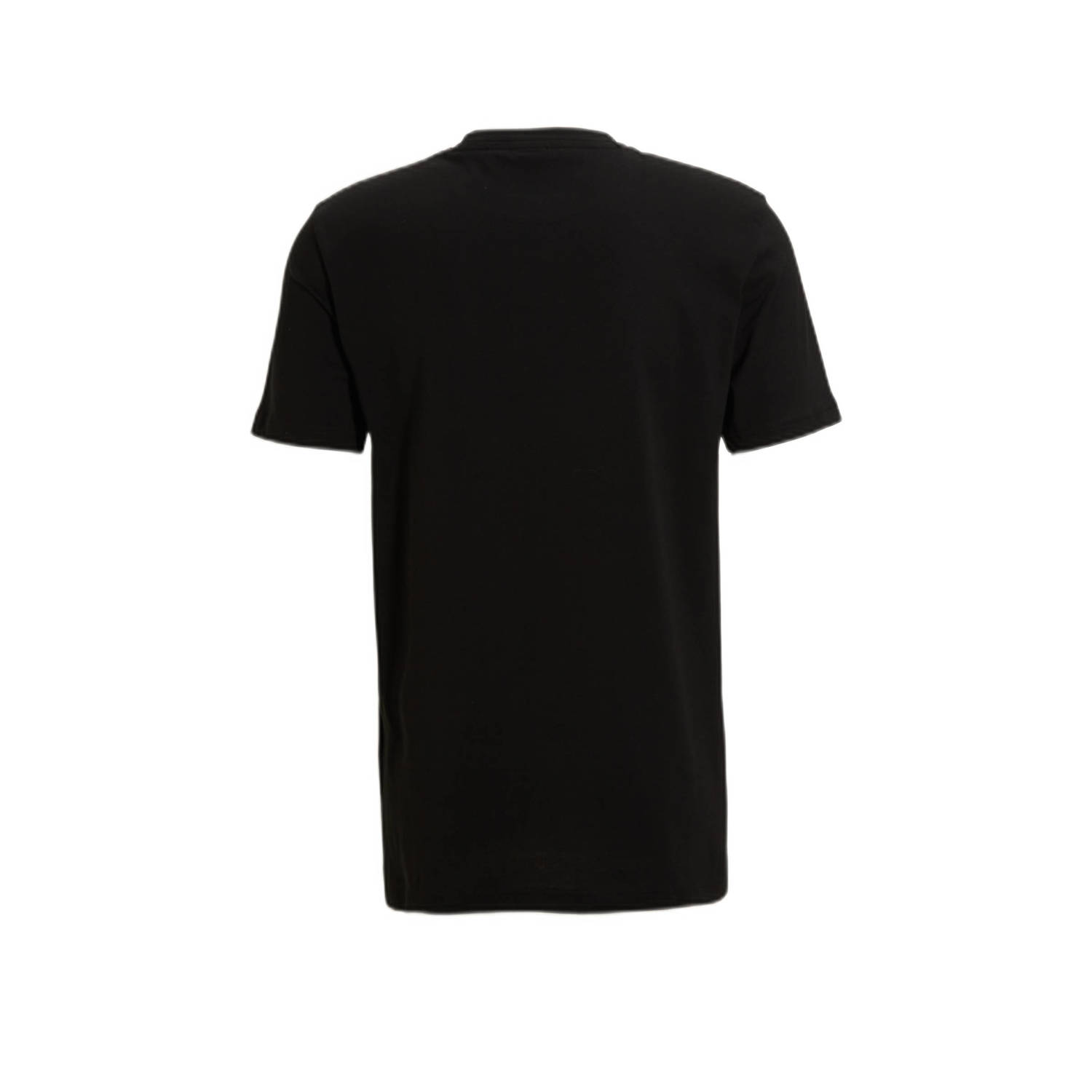 BOSS regular fit T-shirt met printopdruk zwart