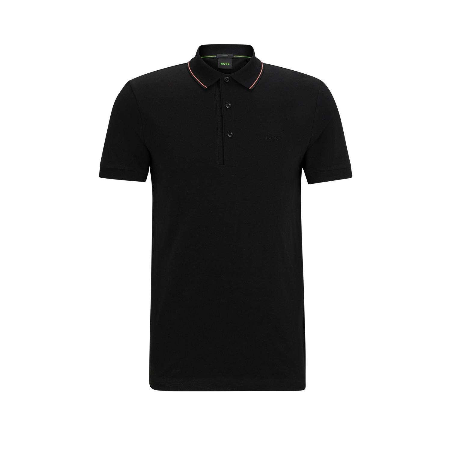 BOSS slim fit polo Paule 4 met logo zwart