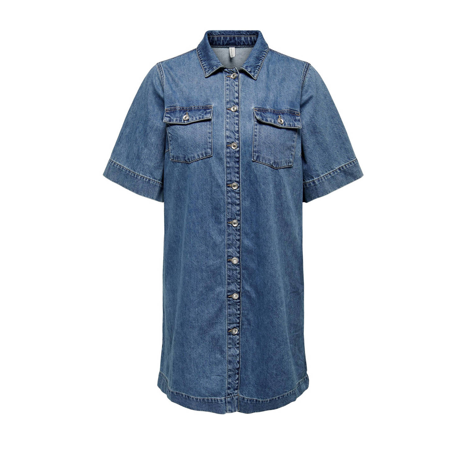 ONLY CARMAKOMA spijker blousejurk CARTOVA medium blue denim