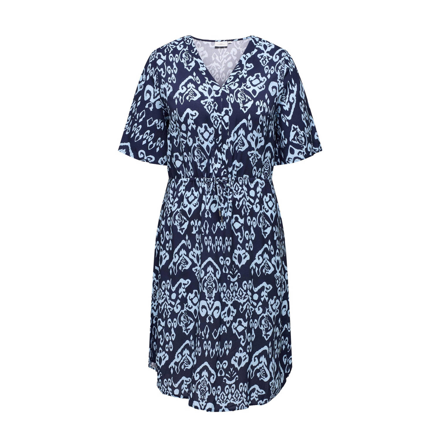 ONLY CARMAKOMA jurk met all over print blauw