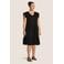 ONLY CARMAKOMA Plus Size korte A-lijn jurk met ruches - zwart