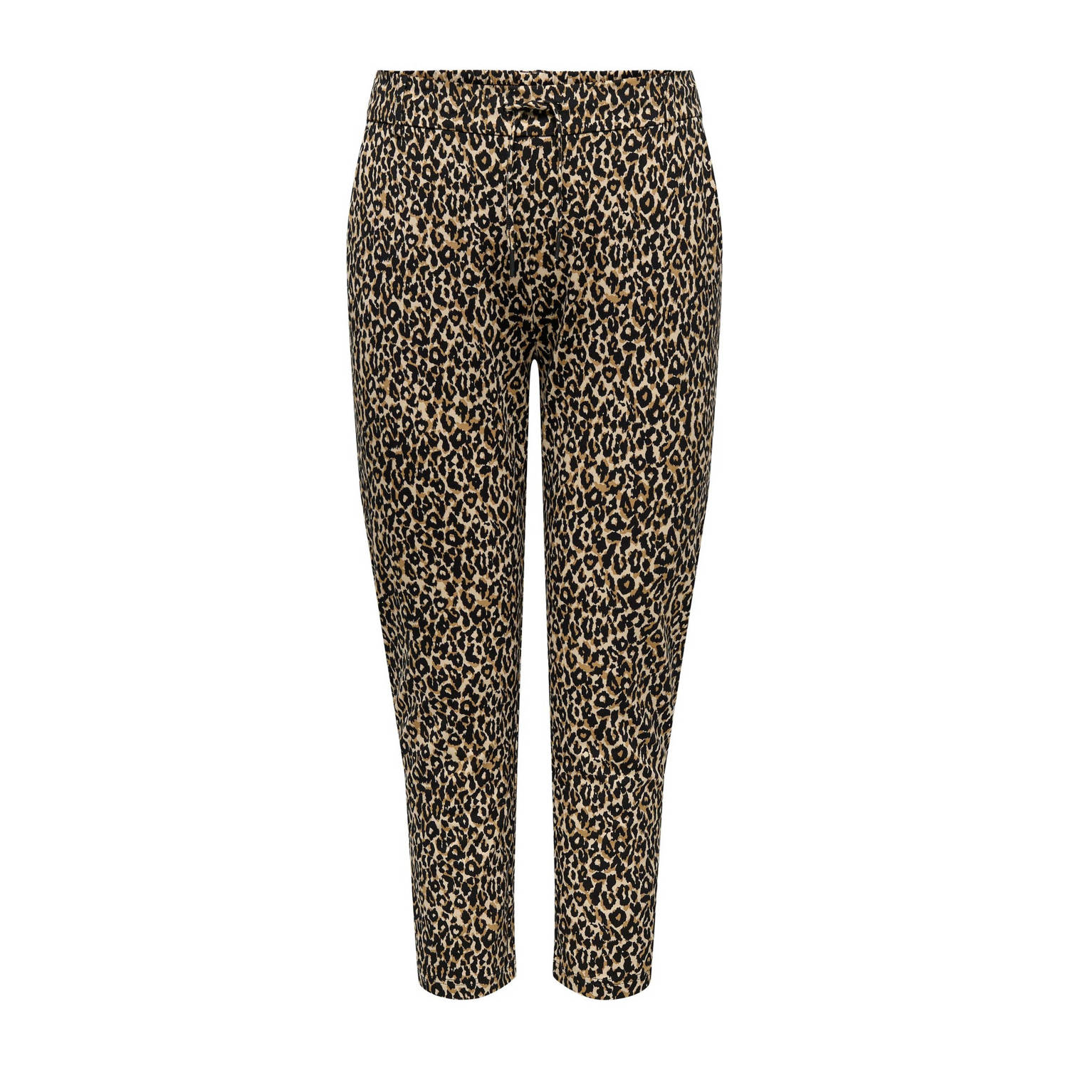 ONLY CARMAKOMA regular fit broek CARGOLDTRASH met dierenprint bruin zwart