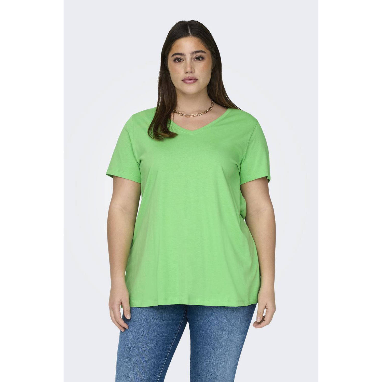 ONLY CARMAKOMA T-shirt groen