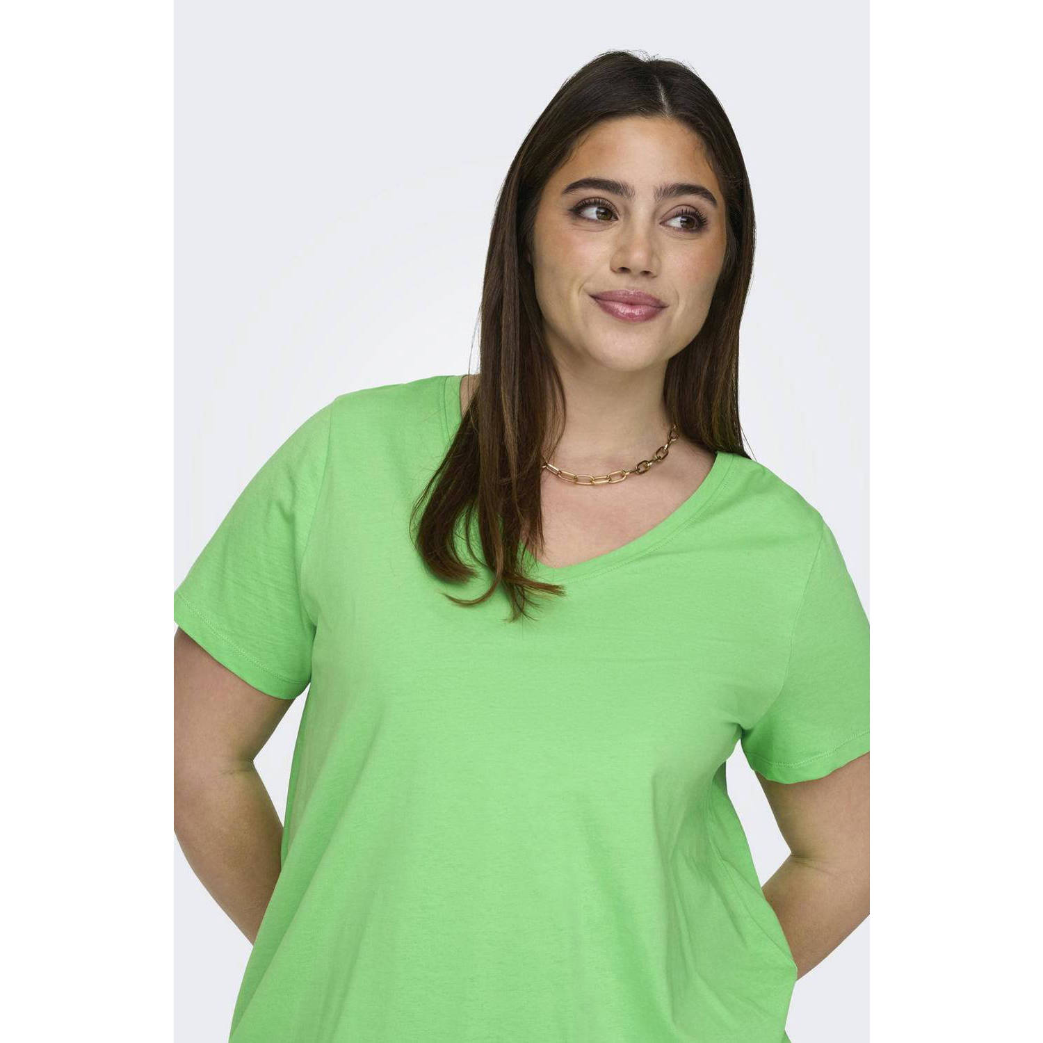 ONLY CARMAKOMA T-shirt groen