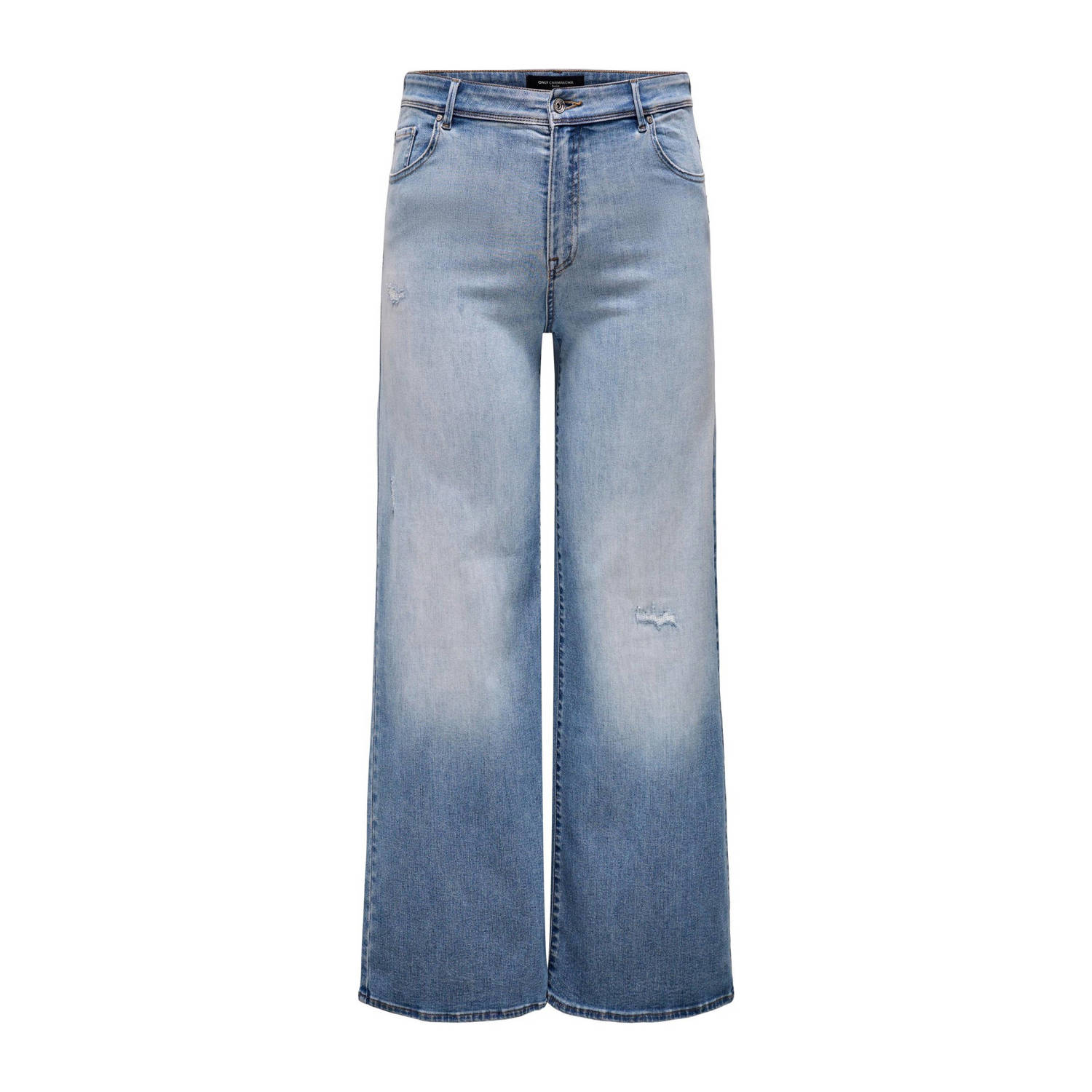 ONLY CARMAKOMA high waist wide leg jeans medium blue denim