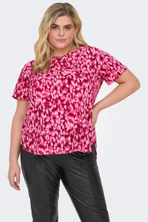 top CARVICA met all over print roze/wit