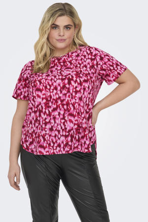 top CARVICA met all over print roze/wit
