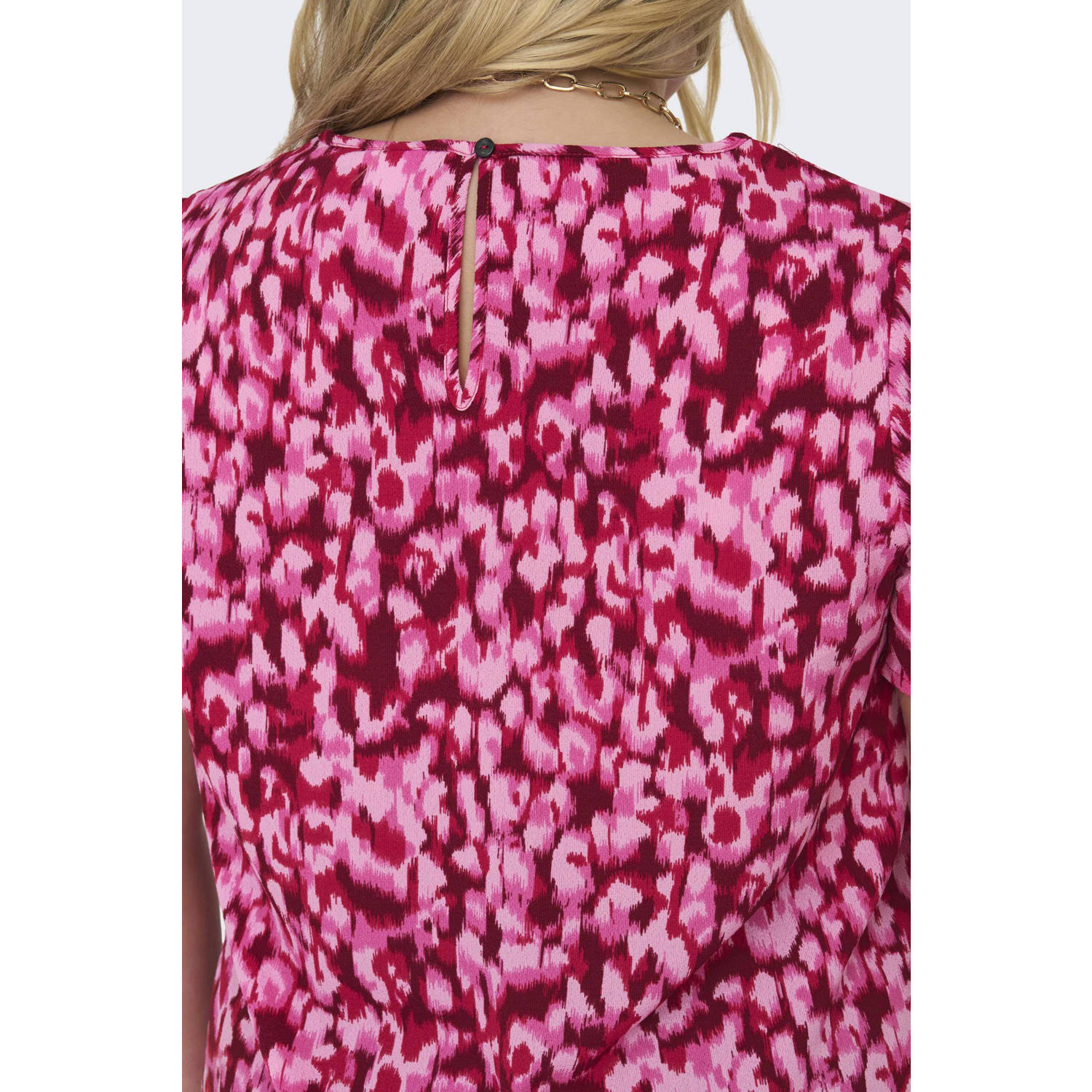 ONLY CARMAKOMA top CARVICA met all over print roze wit