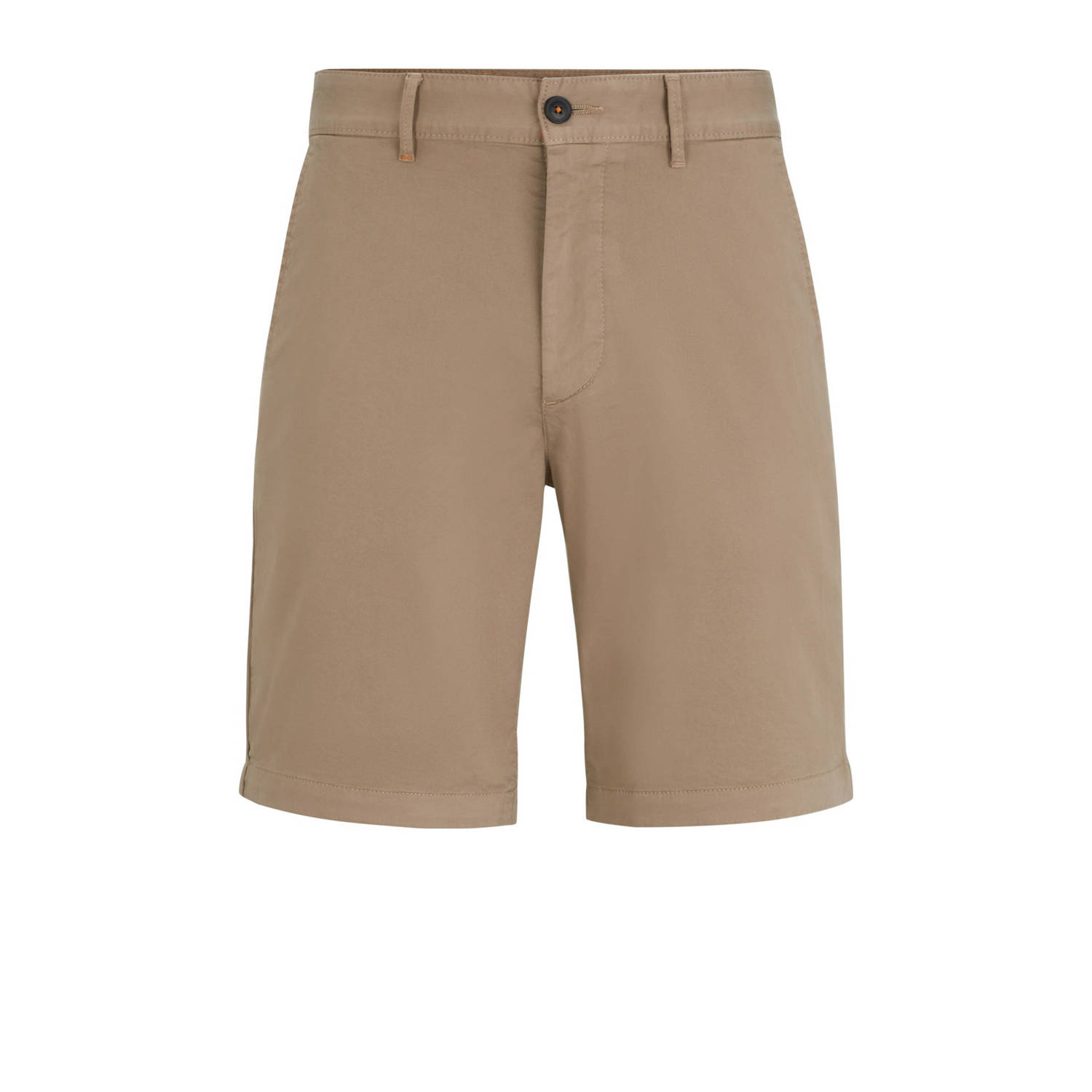 Boss Slim Fit Katoenen Shorts Bermuda Collectie Beige Heren