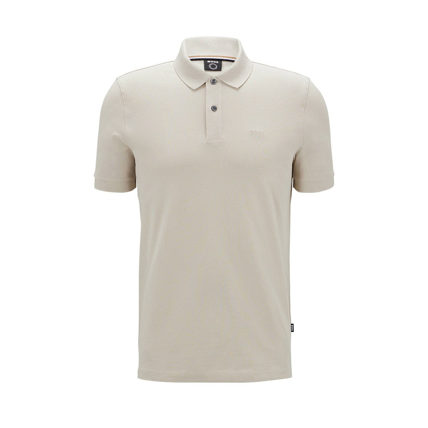 BOSS regular fit polo Pallas met logo open white