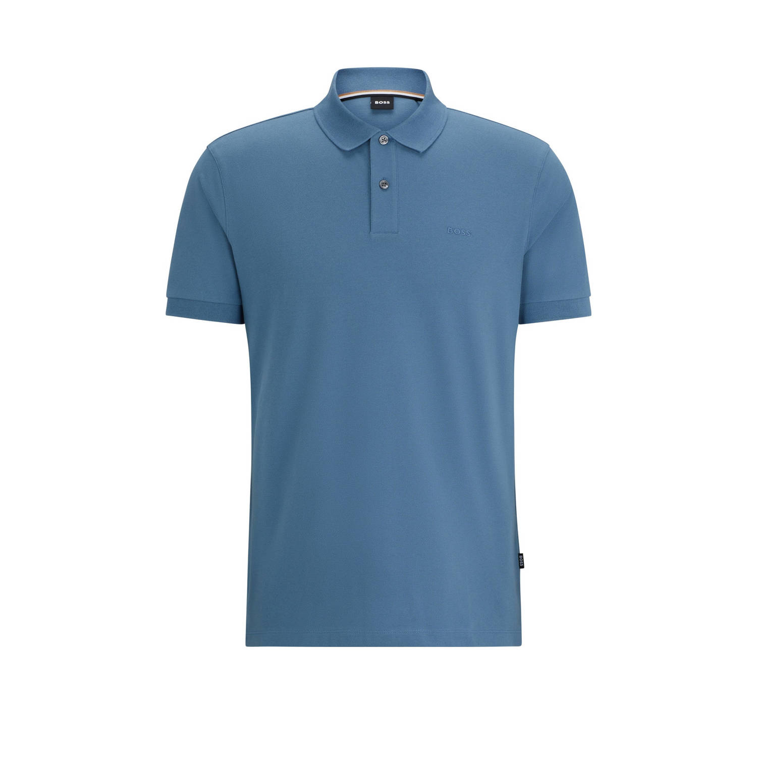 BOSS regular fit polo Pallas met logo light pastel blue